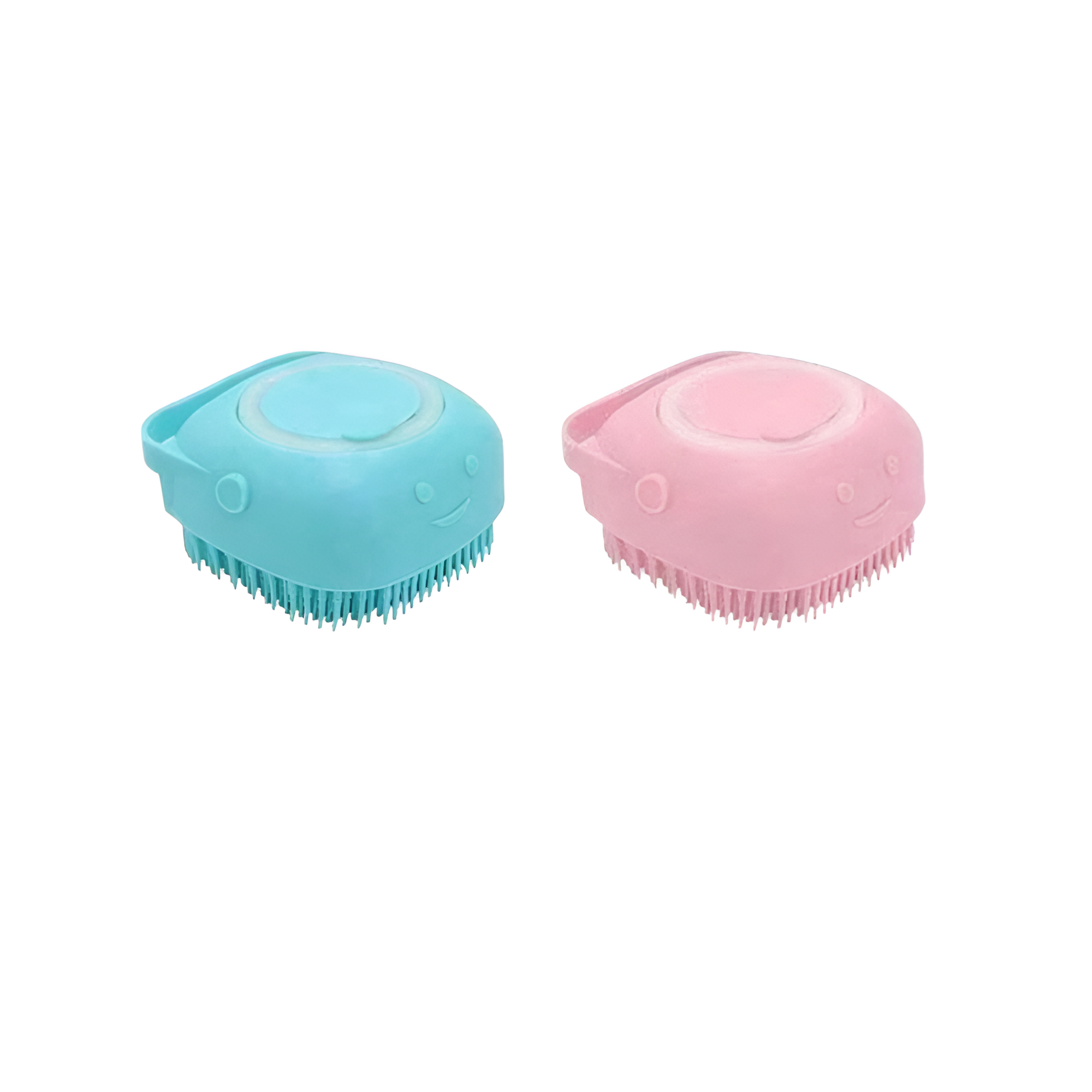 Silicone Massage Pet Bath Brush With Shampoo Storage For Dogs And Cats