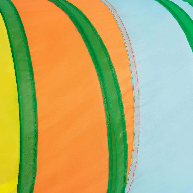 3 Way Collapsible Cat Tunnel Toy With Peek Hole And Ball-Paw Print Pad