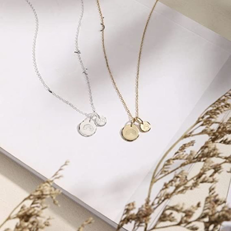 Rainbow Bridge Pet Memorial Necklace-Paw Print Pad