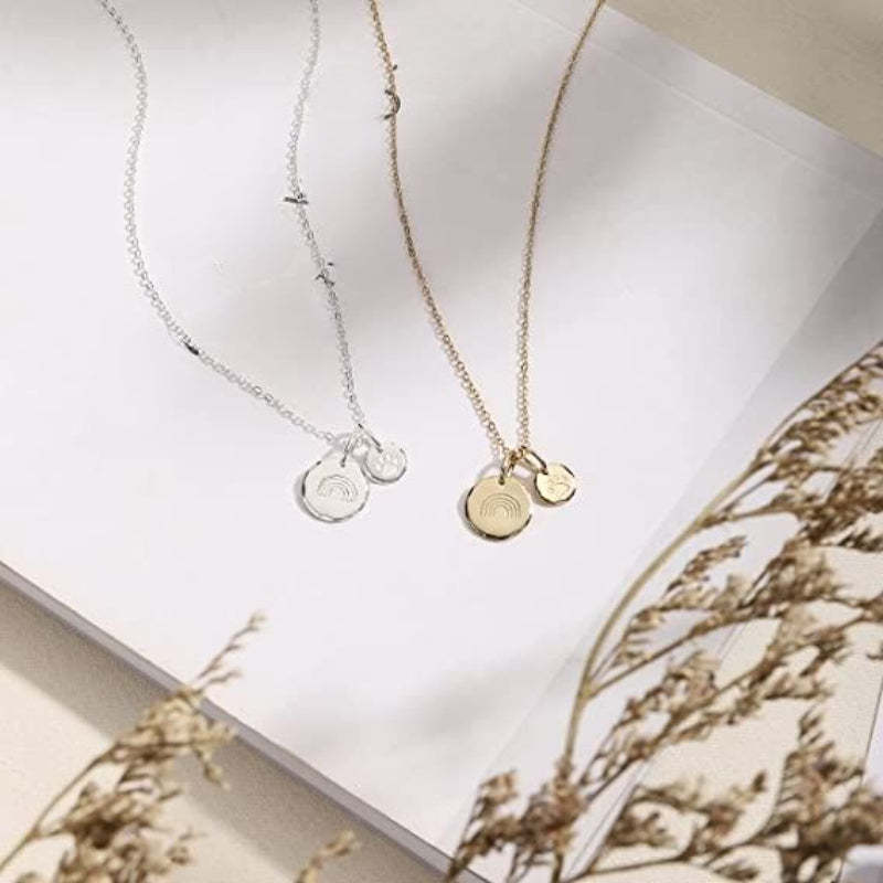 Rainbow Bridge Pet Memorial Necklace-Paw Print Pad