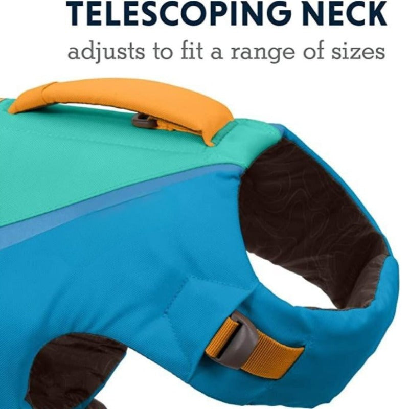 Float Coat Dog Life Jacket, Swimming Safety Vest With Handle, Wave Orange, Small-Paw Print Pad