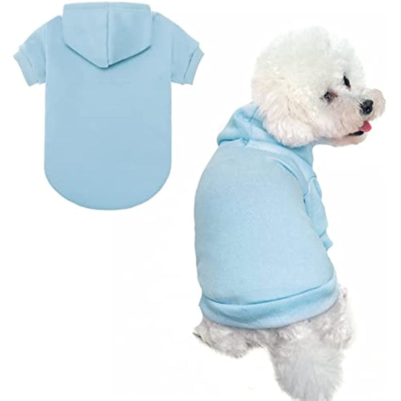 Dog Hoodies Fleece Lined Hooded Pullover For Dog Cat In Cold Weather-Paw Print Pad