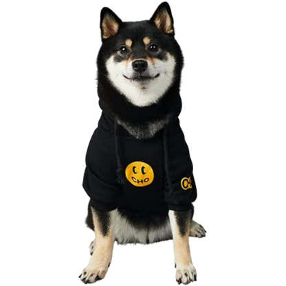 Dog Hoodie Pet Clothing, Cats Hoodies, Stylish Streetwear Black Dog Sweatshirt Tracksuits, Dog Outfit For Dog Cat Puppy-Paw Print Pad