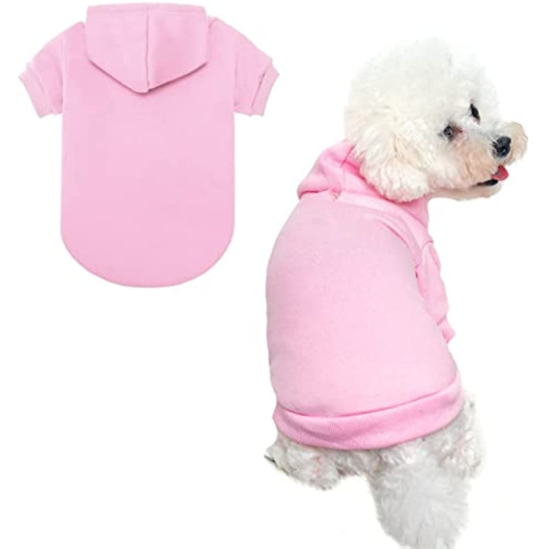 Dog Hoodies Fleece Lined Hooded Pullover For Dog Cat In Cold Weather-Paw Print Pad