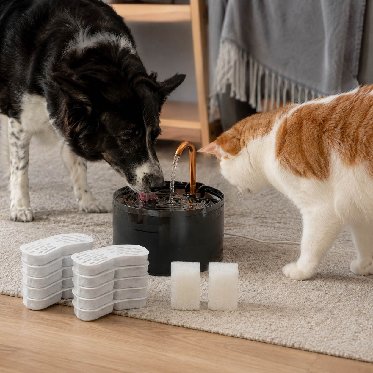 Cat Fountain Filters With Long Lasting Freshness