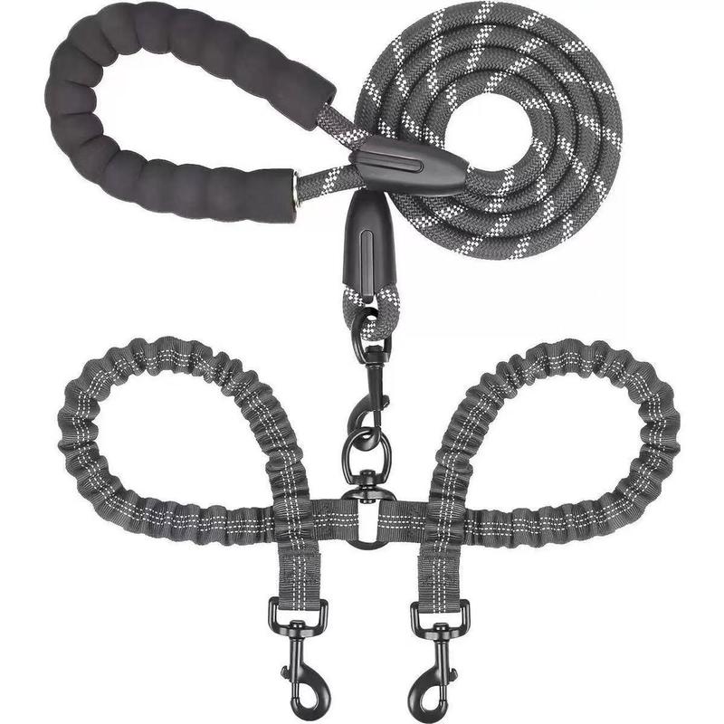Dual Dog Leash With 360 Degree Swivel