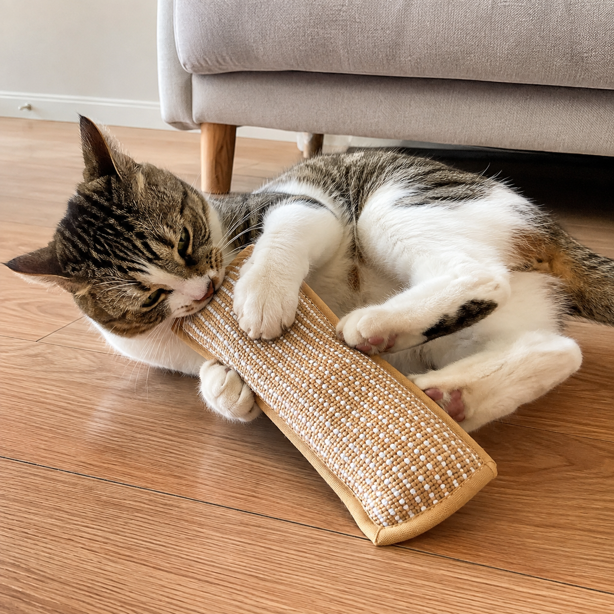 Pack Of 2 Soft Indoor Kitten Scratching and Kicker Toys