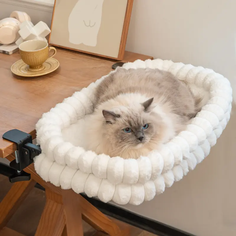 Foldable Desk Bed With Removable Washable Cover For Cat