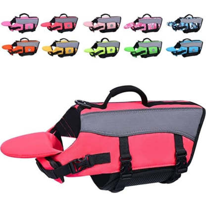 Dog Life Jackets With Extra Padding Pet Safety Vest For Dogs Lifesaver Preserver, Yellow, X-small-Paw Print Pad