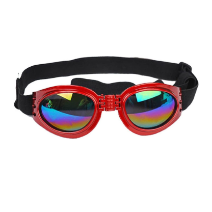 Dog Goggles Eye Wear Protection Waterproof Pet Sunglasses for Dogs About Over 15 lbs (Pink)-Paw Print Pad
