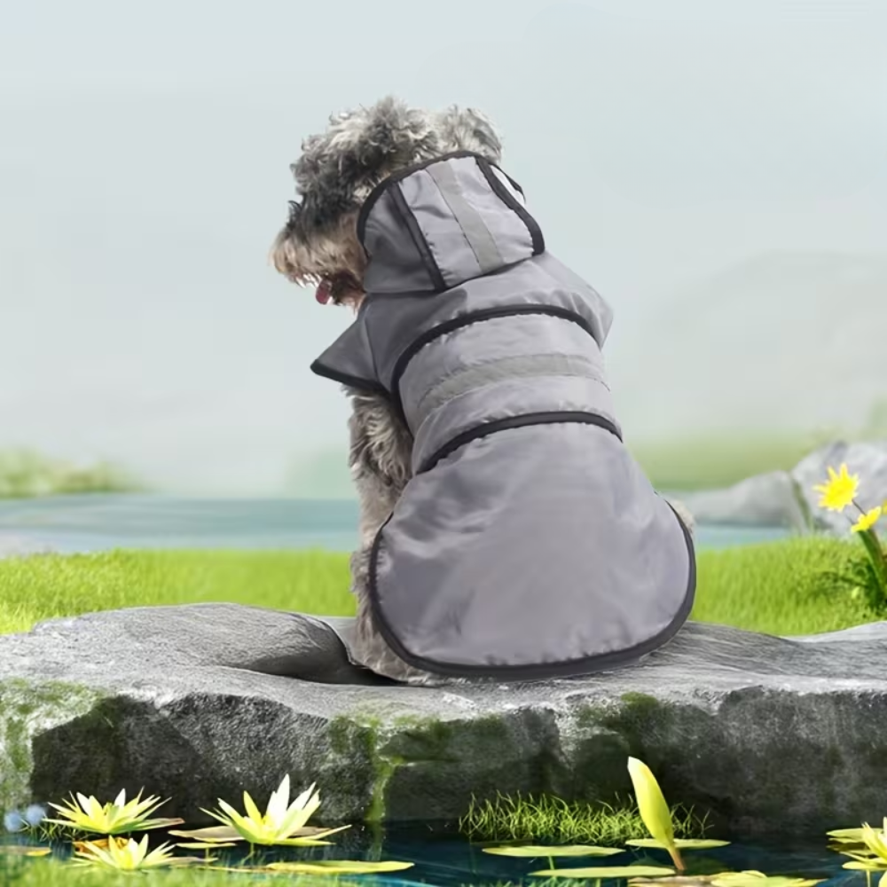 Adjustable Hooded Dog Rainwear Coat