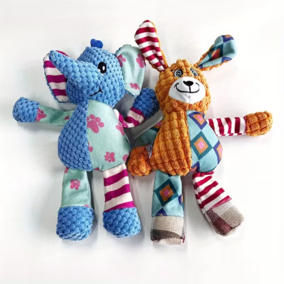 Plush Cartoon Chew Toy For Pets