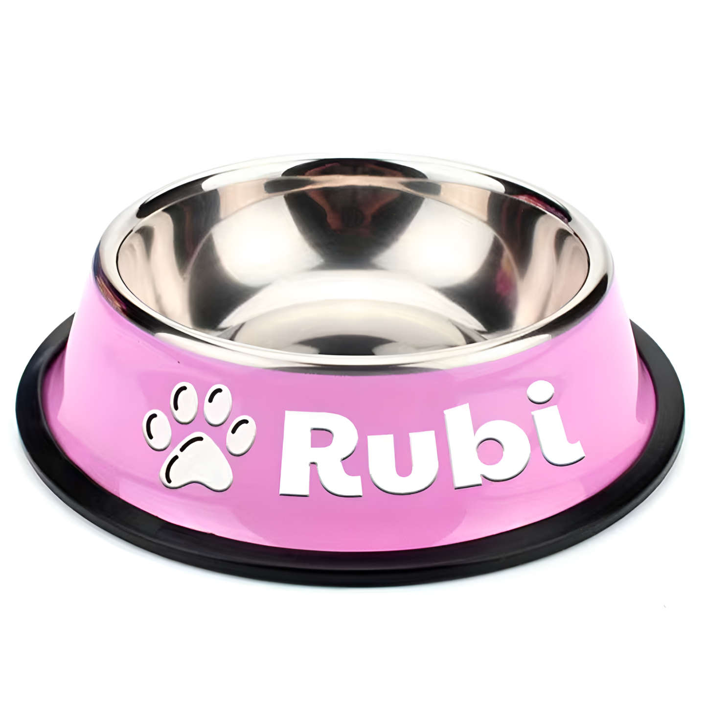 [Copy]Steel Pet Bowl With Custom Name For Cats And Dogs