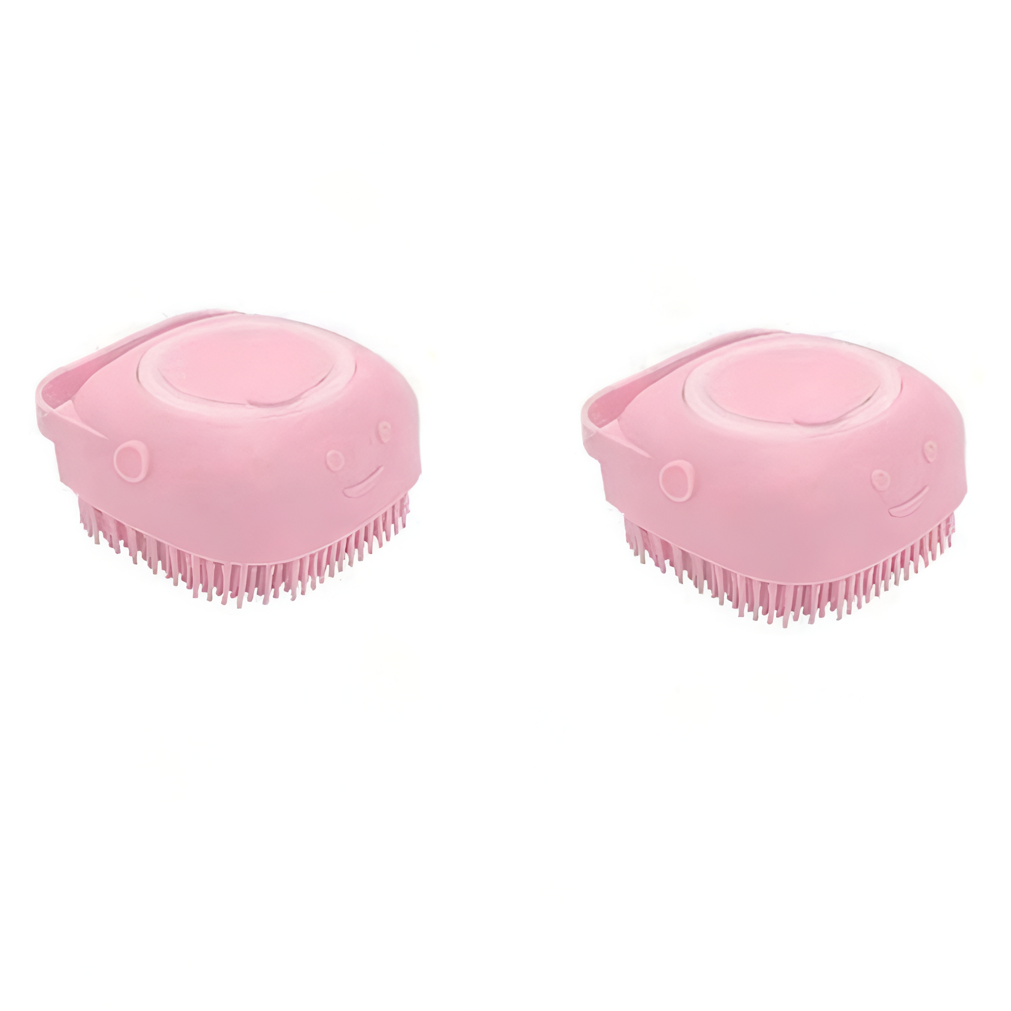 Silicone Massage Pet Bath Brush With Shampoo Storage For Dogs And Cats