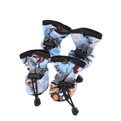 4 Piece Water Resistant Dog Paw Protector Shoes
