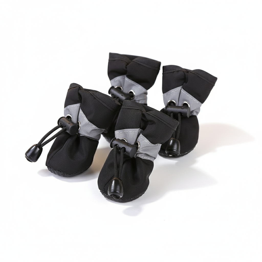 4 Piece Water Resistant Dog Paw Protector Shoes