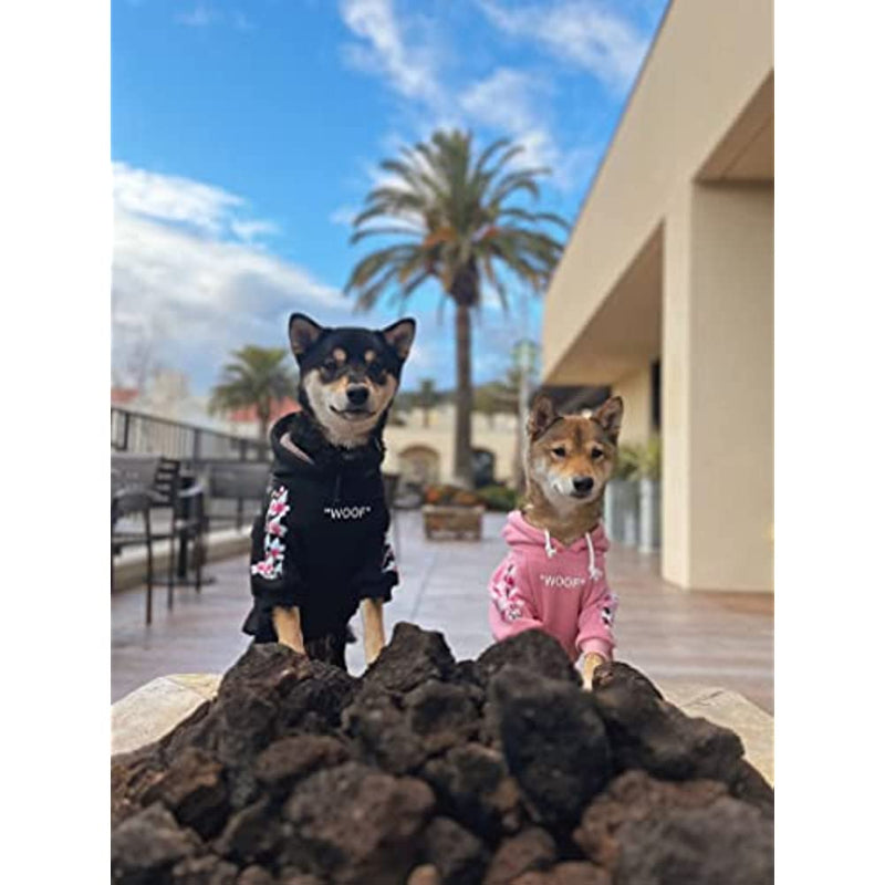 Woof Dog Hoodie, Designer Hoodies Art Collection Dog Sweatshirts-Paw Print Pad