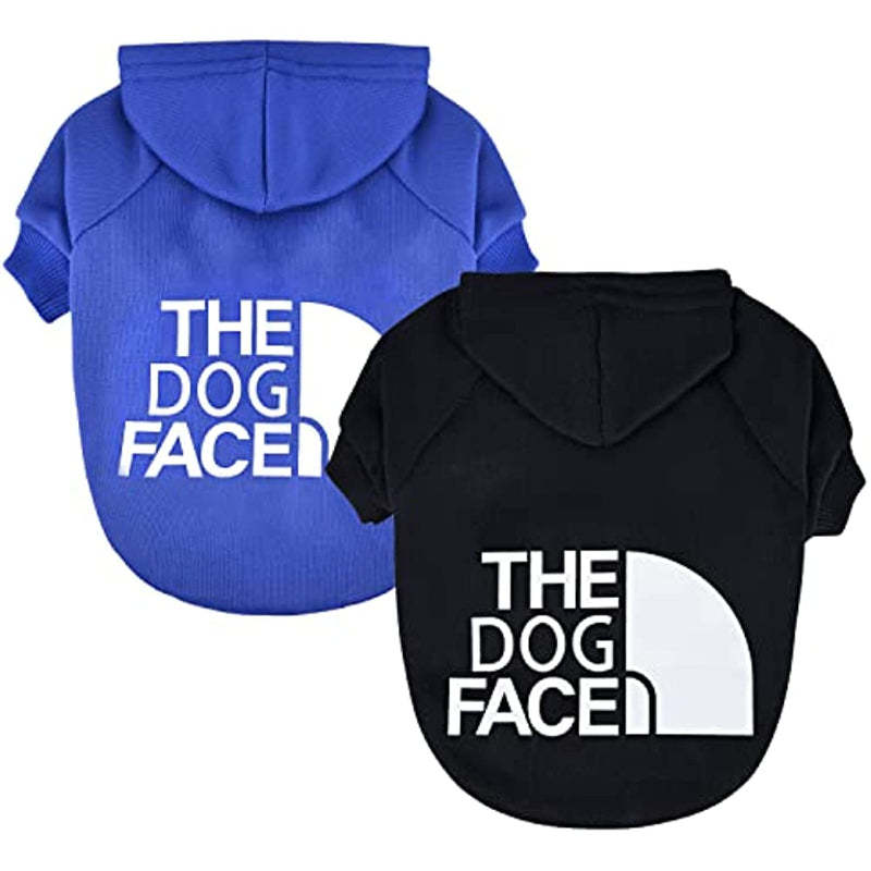 Dog Sweatshirt Hoodie 2 Pack Pet Puppy Sweaters For Small Dogs Girl Boy Chihuahua Doggie Clothes Outfit Apparel Cats Clothing Coats-Paw Print Pad