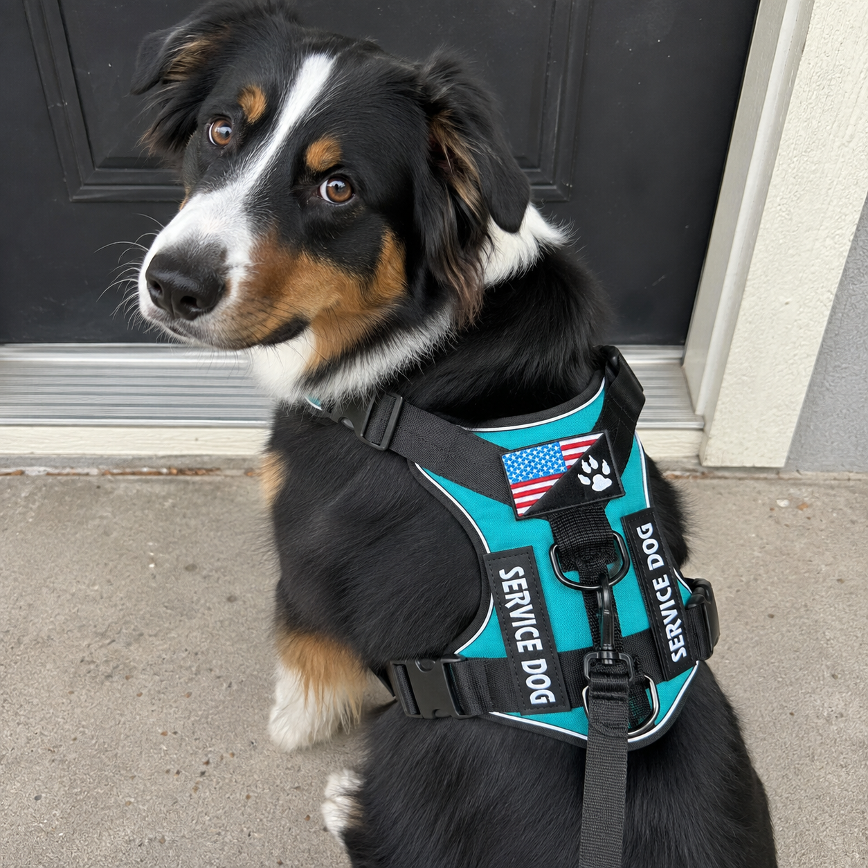 Adjustable Waterproof Soft Dog Harness With Reflective Vest 