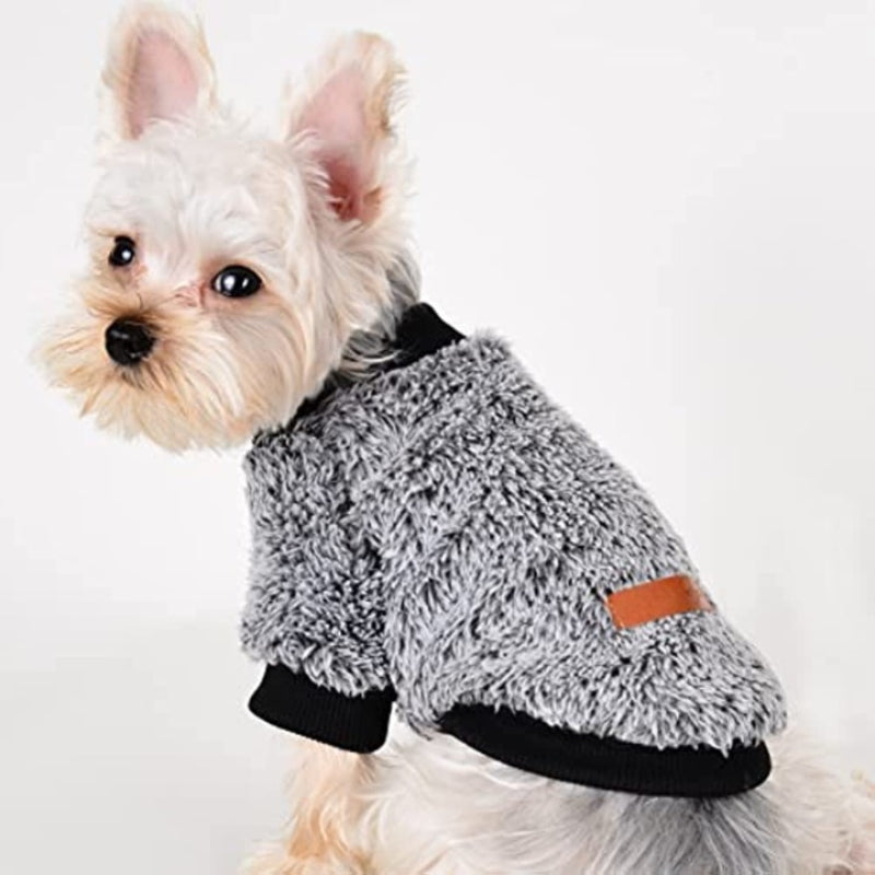 Pet Dog Clothes Dog Sweater Soft Thickening Warm Pup Dogs Shirt Winter Puppy Sweater-Paw Print Pad