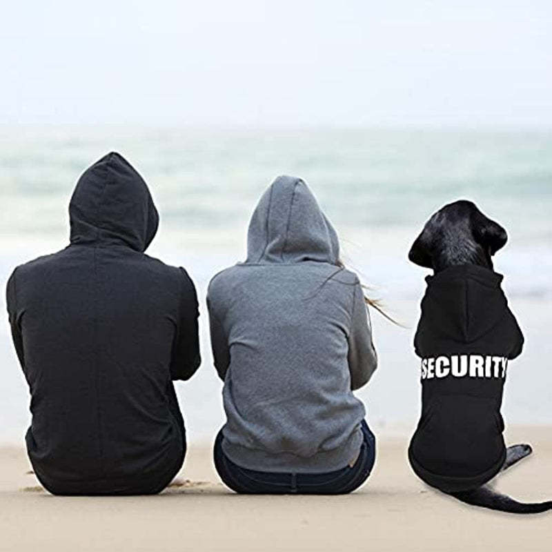 Dog Hoodie Security Dog Sweater Soft Brushed Fleece Dog Clothes Dog Hoodie Sweatshirt With Pocket Dog Sweaters For Large Dogs-Paw Print Pad