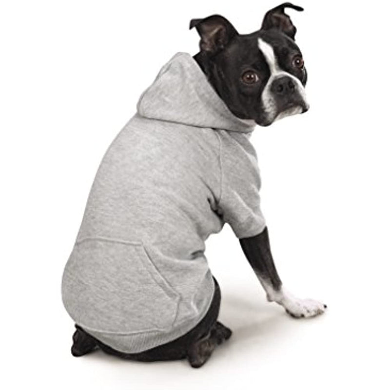 Gray Basic Hoodie For Dogs-Paw Print Pad