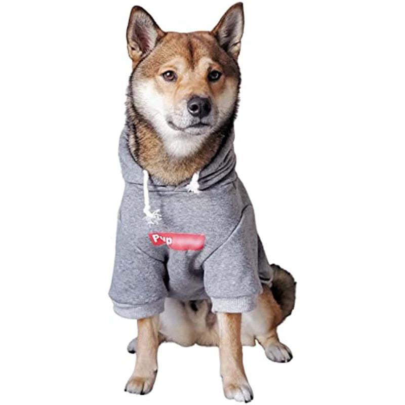 Dog Hoodie Pet Clothing, Cats Hoodies, Stylish Streetwear Gray Dog Sweatshirt Tracksuits, Dog Outfit For Dog Cat Puppy-Paw Print Pad