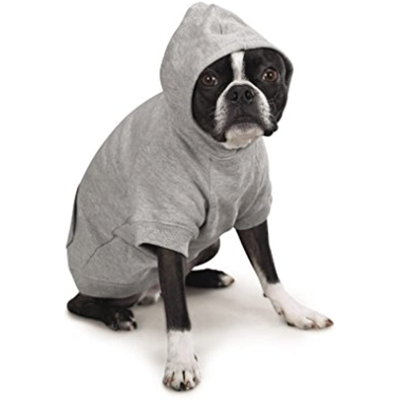 Gray Basic Hoodie For Dogs-Paw Print Pad