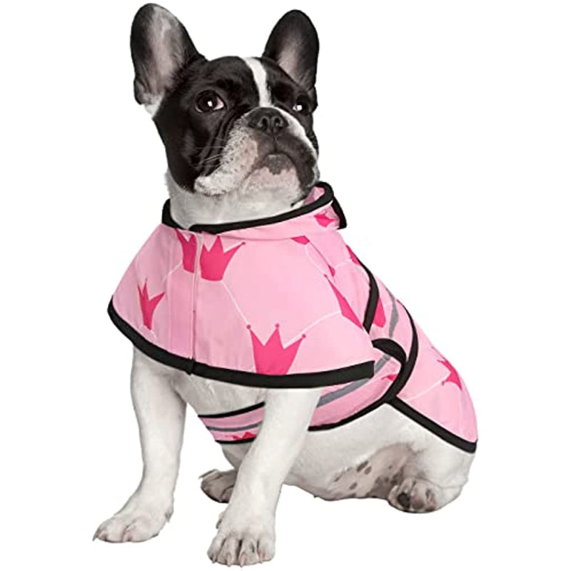 Raincoat Hooded Slicker Poncho For Dogs And Puppies-Paw Print Pad
