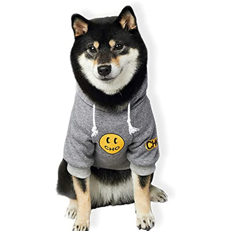 Smiley Dog Hoodie Stylish Dog Clothes Smiley Face Sweater Cotton Sweatshirt Fashion Outfit For Dogs Cats Puppy-Paw Print Pad