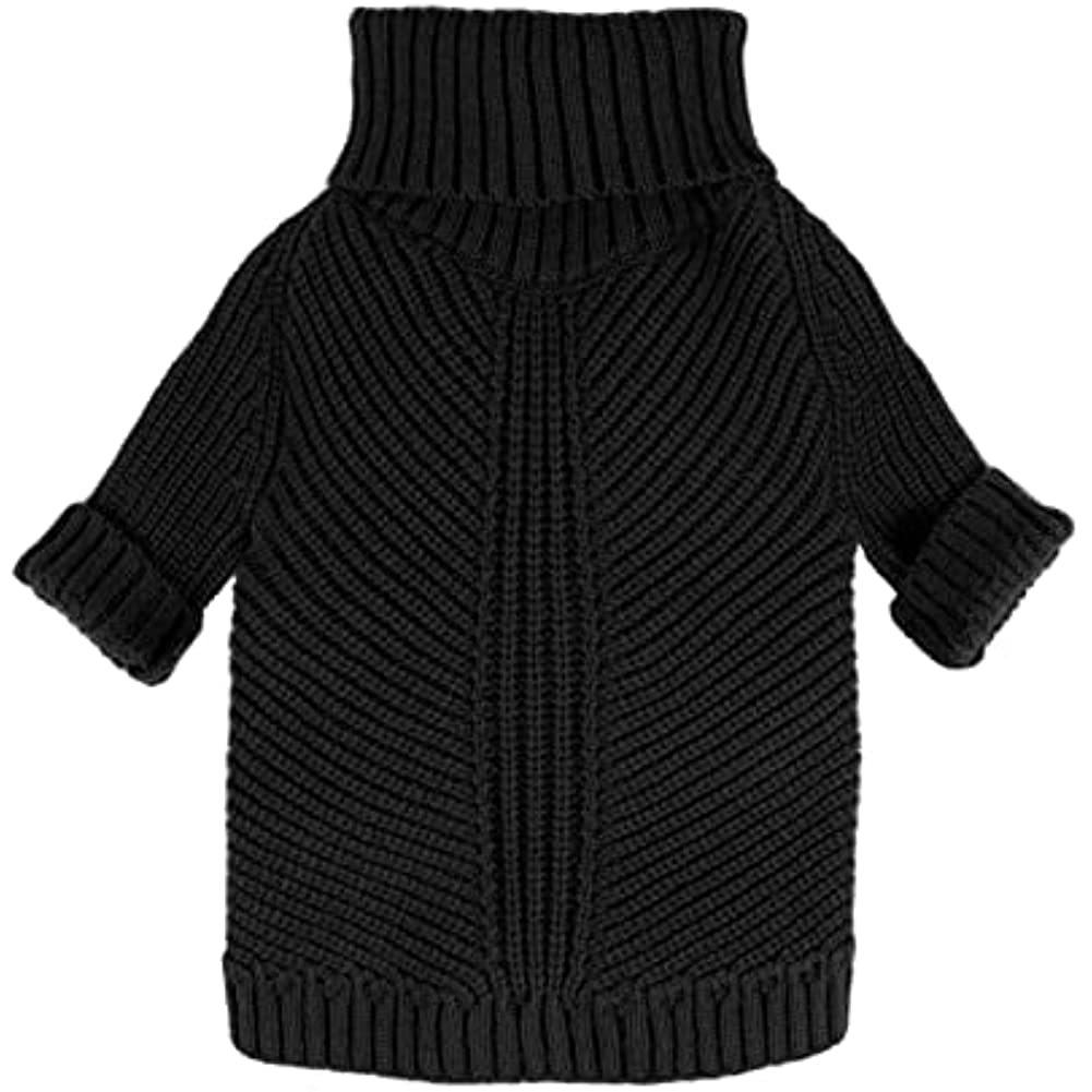 Thermal Knitted Dog Sweater Doggy Winter Coat Pet Clothes Doggie Turtleneck Jacket Puppy Outfits-Paw Print Pad