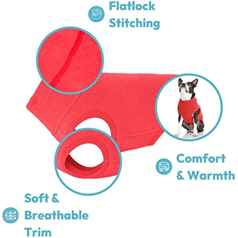 Microfiber Stretch Fleece Vest Dog Sweater-Paw Print Pad
