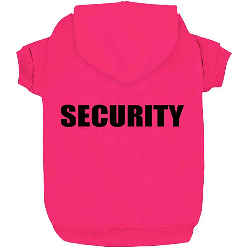 Security Dog Hoodies Dog Clothes Apparel Winter Sweatshirt Warm Sweater Cotton Jacket Coat Hoodie For Small Dog Medium Large Dog Cat-Paw Print Pad