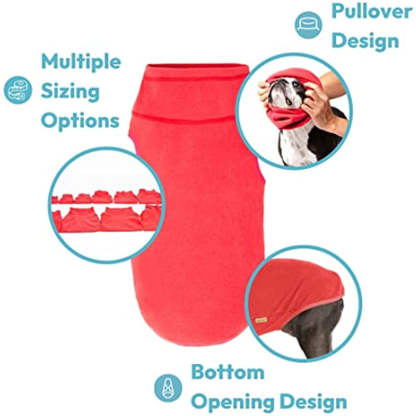 Microfiber Stretch Fleece Vest Dog Sweater-Paw Print Pad