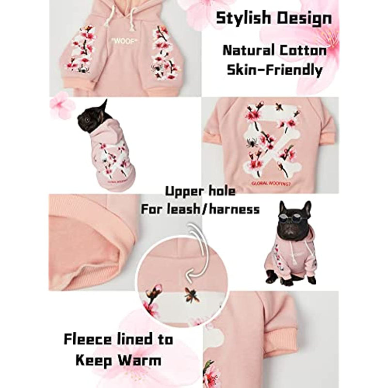 Woof Dog Hoodie, Designer Hoodies Art Collection Dog Sweatshirts-Paw Print Pad