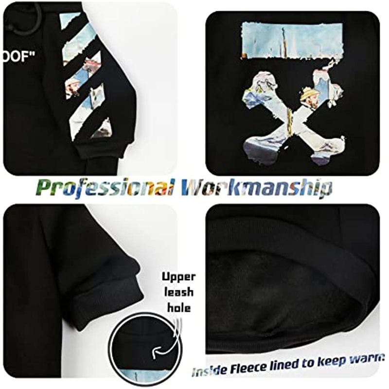 Woof Dog Hoodie, Designer Dog Hoodies-Paw Print Pad