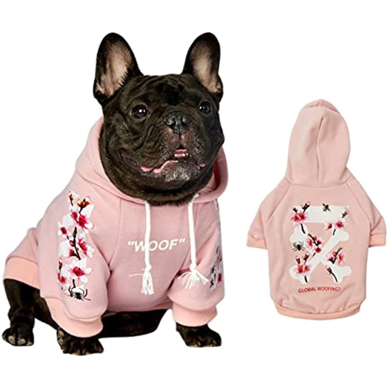 Woof Dog Hoodie, Designer Hoodies Art Collection Dog Sweatshirts-Paw Print Pad