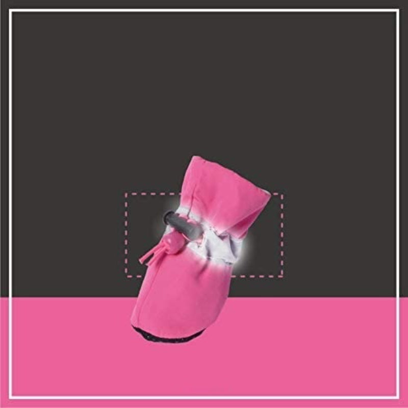 Dog Boots & Paw Protector, Anti-Slip Sole Winter Snow Dog Booties-Paw Print Pad