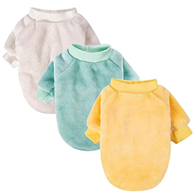 Pack of 2 Or 3, Ultra Soft and Warm Cat Pet Sweaters-Paw Print Pad