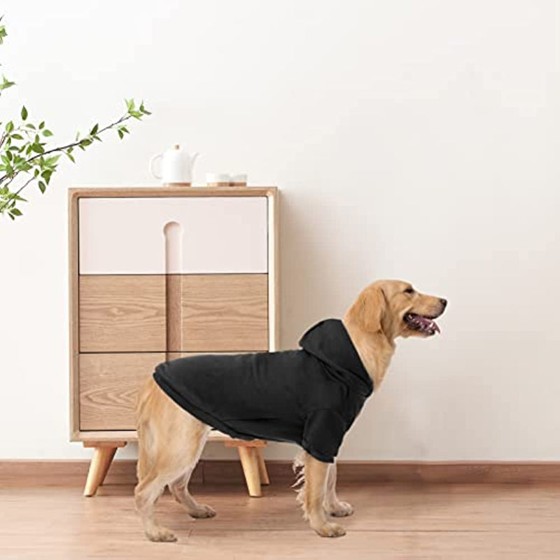 Dog Hoodies Fleece Lined Hooded Pullover For Dog Cat In Cold Weather-Paw Print Pad