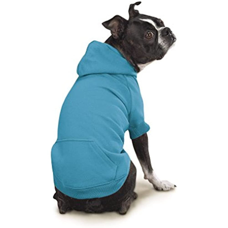 Blue Basic Hoodie For Dogs-Paw Print Pad