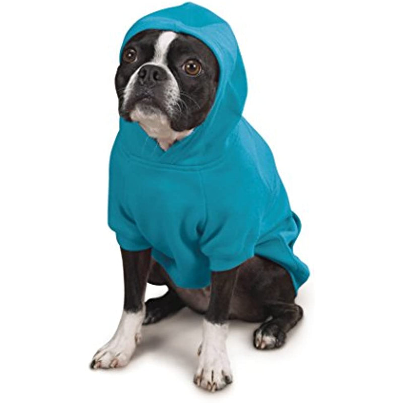 Blue Basic Hoodie For Dogs-Paw Print Pad