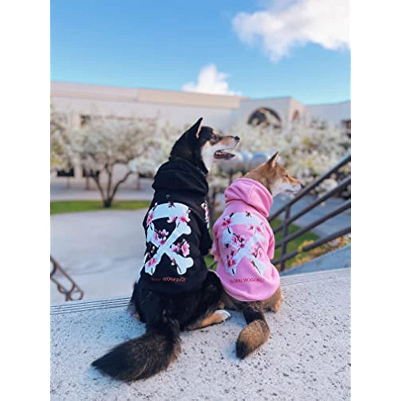 Woof Dog Hoodie, Designer Hoodies Art Collection Dog Sweatshirts-Paw Print Pad