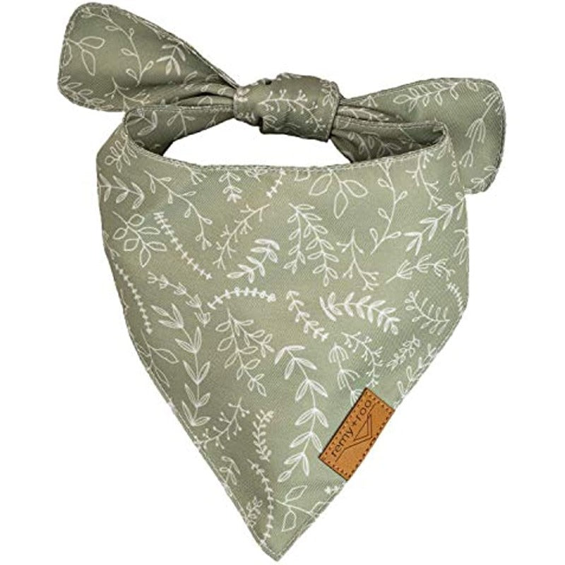 Dog Bandanas - 4 Pack Rubi Set Premium Durable Fabric Unique Shape Adjustable Fit Multiple Sizes-Paw Print Pad