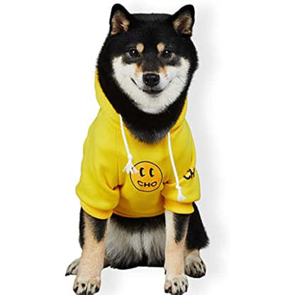 Smiley Dog Hoodie Stylish Dog Clothes Smiley Face Cotton Sweatshirt Fashion Outfit For Dogs Cats Puppy-Paw Print Pad