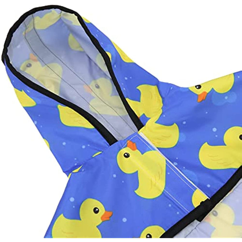 Dog Raincoat Hooded Slicker Poncho For Dogs and Puppies-Paw Print Pad