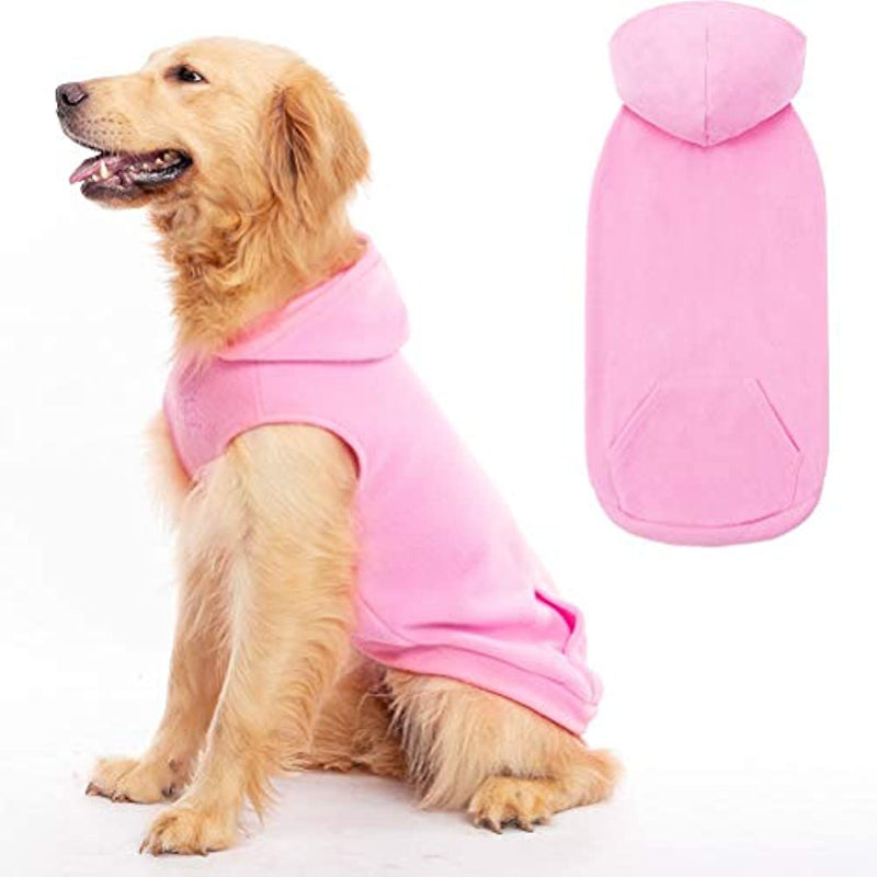 Pet Dog Clothes With Pocket, Polar Fleece Dog Hoodie Fall-Paw Print Pad