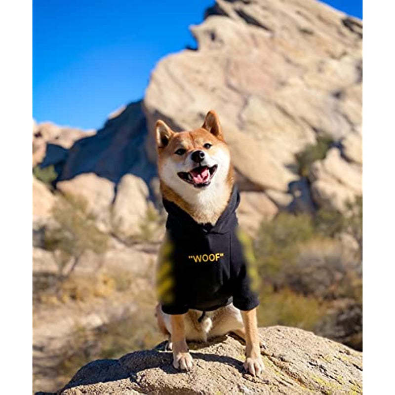 Stylish Dog Hoodie Dog Clothes Streetwear Cotton Sweatshirt Fashion Outfit For Dogs Cats Puppy Small To Large-Paw Print Pad