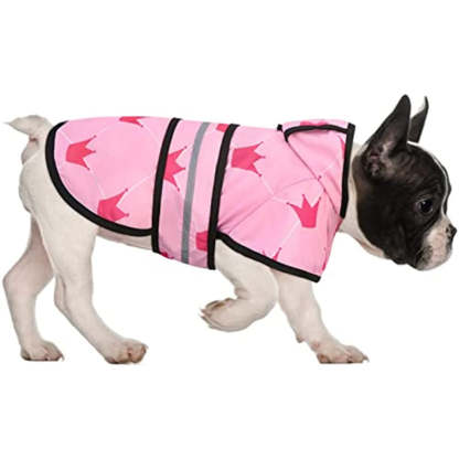 Raincoat Hooded Slicker Poncho For Dogs And Puppies-Paw Print Pad
