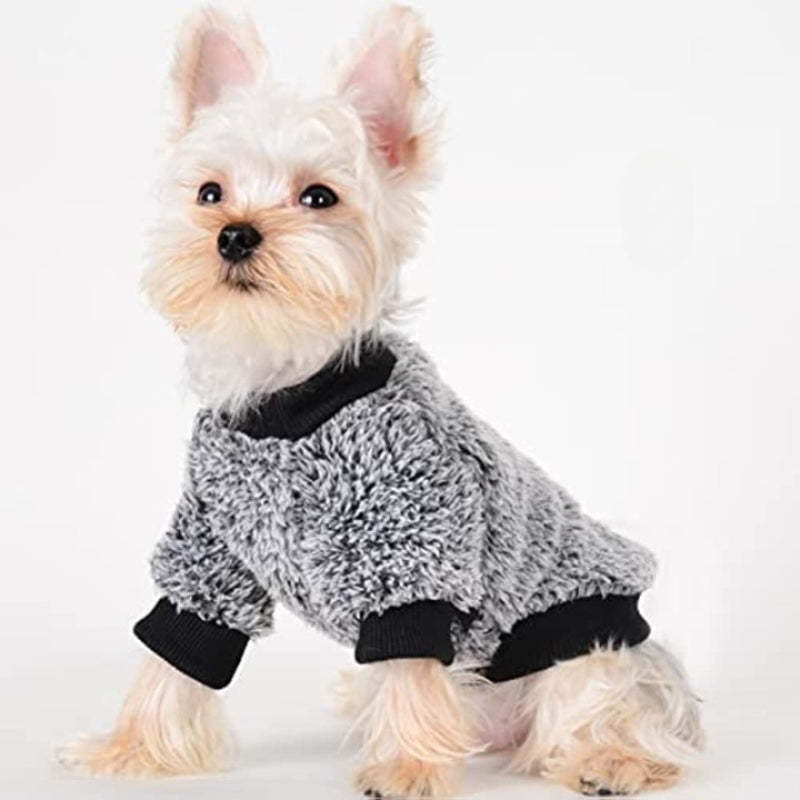 Pet Dog Clothes Dog Sweater Soft Thickening Warm Pup Dogs Shirt Winter Puppy Sweater-Paw Print Pad